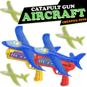 2-in-1 Model Foam Aircraft Launcher – Outdoor Fun for Kids