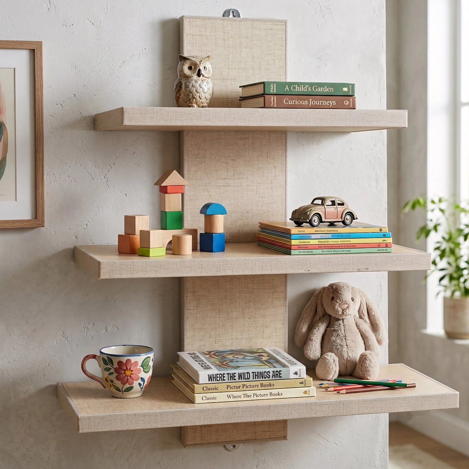 Wooden Wall Mounted Floating Shelf – Modern Decorative Storage & Display Rack