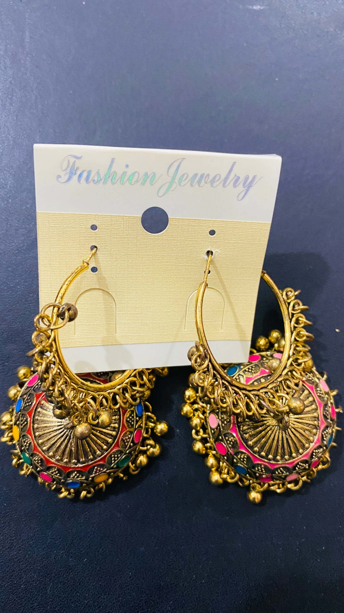 Hoop Style Jhumka earrings