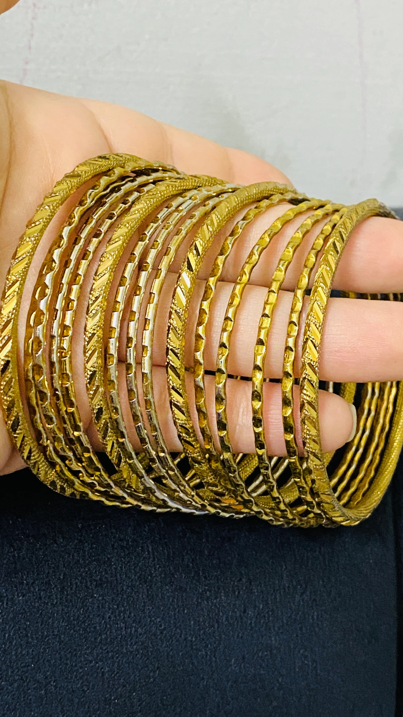 Metallic Gold Bangles