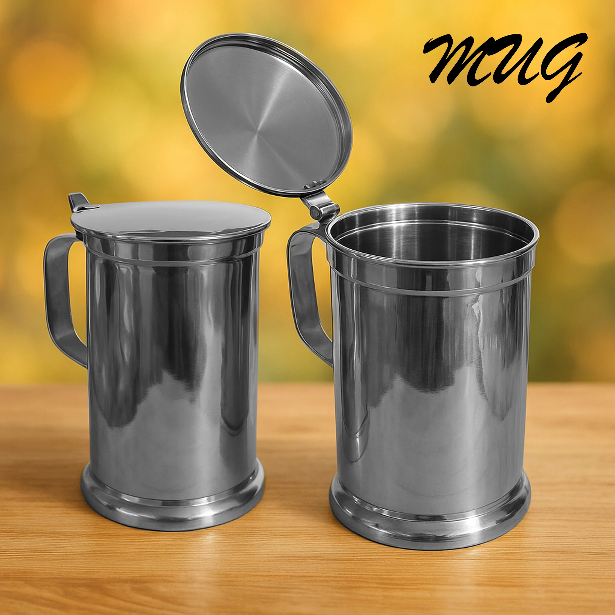 Heavy-Duty Jumbo Stainless Steel Mug with Lid – Extra Large & Durable Design