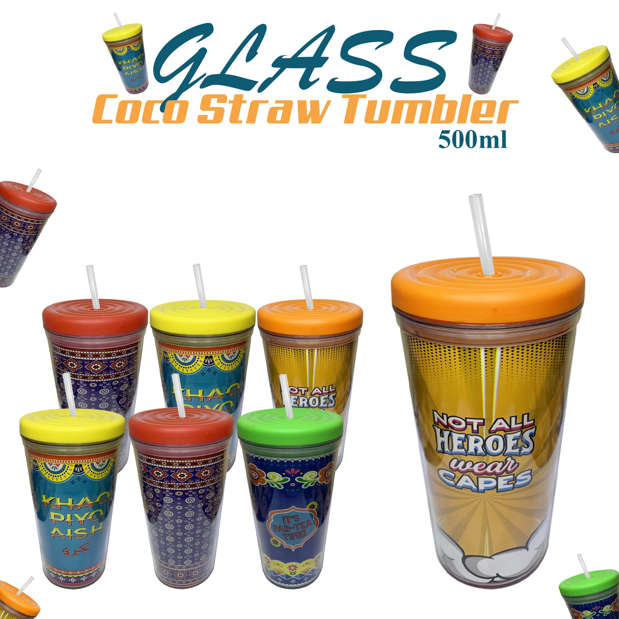 “Premium Straw Tumbler – BPA-Proof, Food-Grade, Leakproof & Durable with Superio