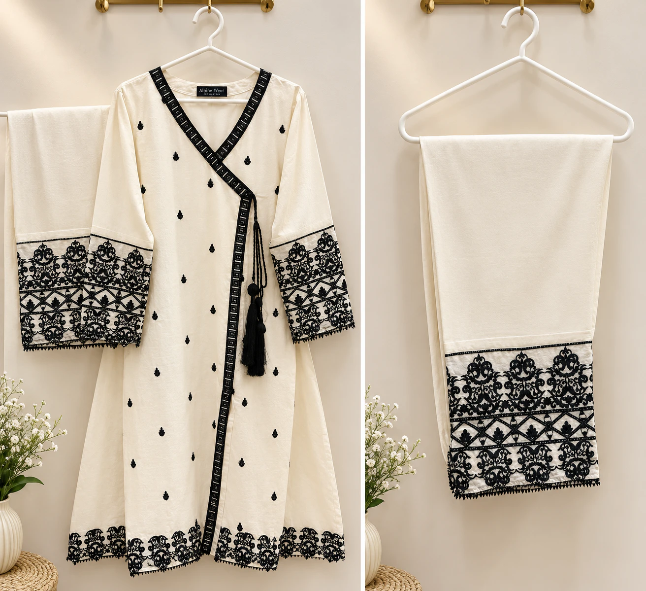 2 piece cotton dress